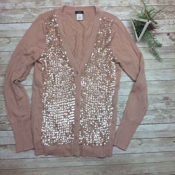 J. Crew Sweaters - J. Crew Merino Wool Sequin Long Sleeve Cardigan